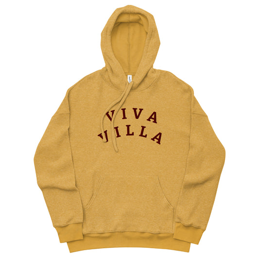 VIVA VILLA sueded fleece embroidered hoodie